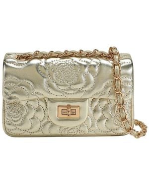 Tiffany & Fred Paris Quilted Sheepskin Crossbody - Metallic