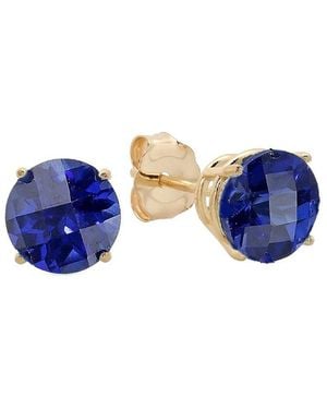 MaxColor 10k 4.60 Ct. Tw. Lab-grown Blue Sapphire Studs