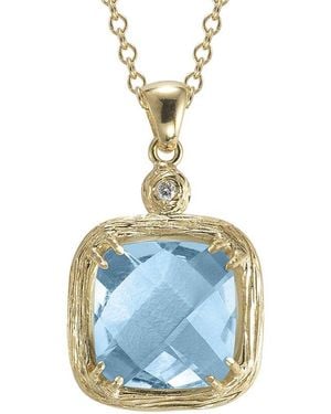 Reiss Color Collection 14k 3.77 Ct. Tw. Diamond & Blue Topaz Necklace