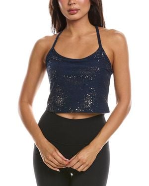 Beyond Yoga Softshine Slim Racerback Cropped Tank Top - Blue