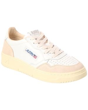 Autry Medalist Leather & Suede Sneaker - White