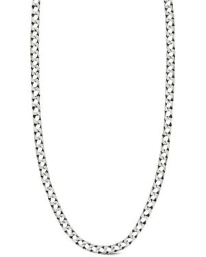 YIELD OF MEN Yield Of Silver Square Curb Chain Necklace - Metallic