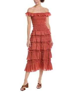 Sea Micah Midi Dress - Red