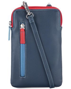 Mywalit Leather Cell Phone Neck Pouch - Blue