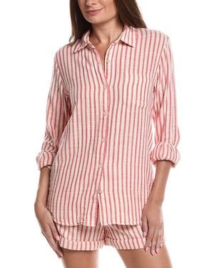 Z Supply Saturdays Stripe Shirt - Pink