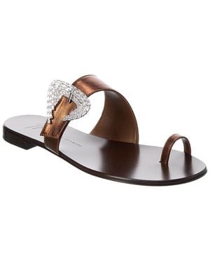 Giuseppe Zanotti Ganass Leather Sandal - Brown