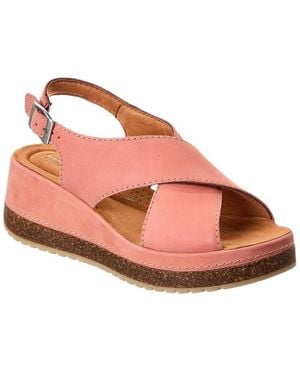 Clarks Kassanda Step Nubuck Wedge Sandals - Pink