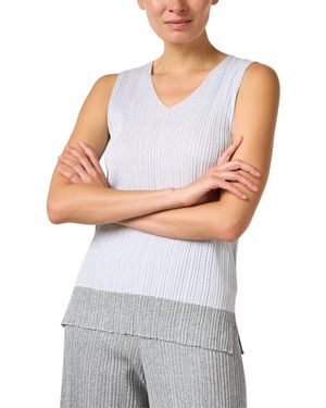 D. EXTERIOR Metallic Ribbed Tank - Gray