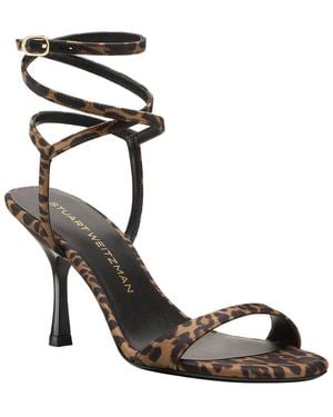 Stuart Weitzman Nudist Wrap 85 Sandal - Black