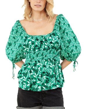 Hale Bob Scoop Neck Top - Green
