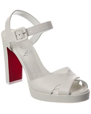 Christian Louboutin Cora 100 Leather Sandal - Metallic