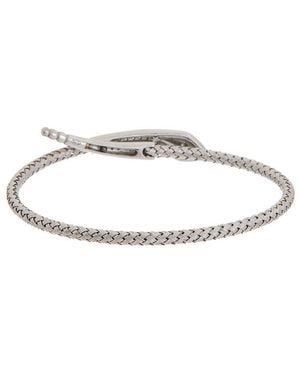 Meshmerise 18K Over 0.15 Ct. Tw. Diamond Mesh Bangle Bracelet - White