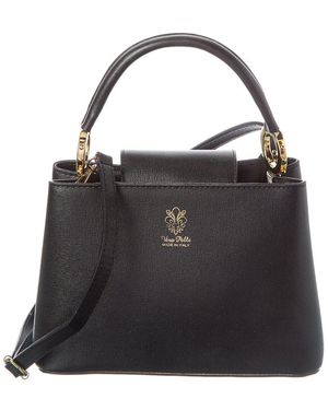 Italian Leather Crossbody - Black