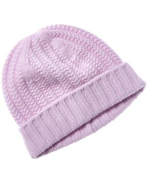 Sofiacashmere Sofiacashmere Chunky Textured Cashmere Hat - Purple