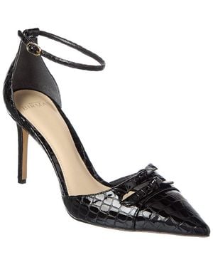 Alexandre Birman Kate 85 Croc-Embossed Patent Pump - Black