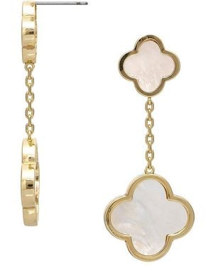 Rivka Friedman 18K Plated 14Mm 20Mm Pearl Dangle Earrings - Metallic