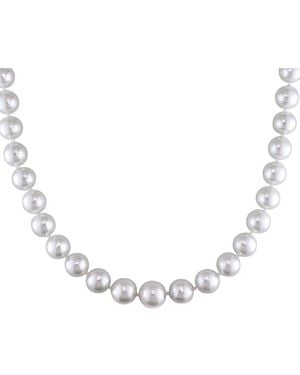 Pearls 14K 9-11Mm Pearl Graduated Strand Necklace - Metallic