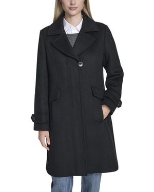Cole Haan Wool-Blend Coat - Black