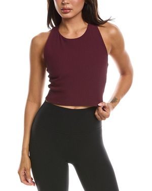 Beyond Yoga Refocus Ribbed Cropped Tank - Purple