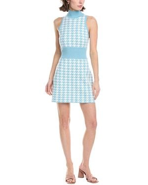 Toccin Shelby Mock Neck Mini Dress - Blue