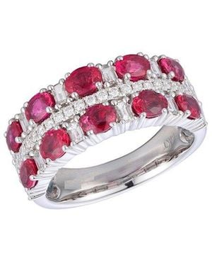 Gregg Ruth 14K 2.91 Ct. Tw. Diamond & Ruby Ring - Pink