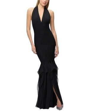 Dilireba Sleeveless Solid Maxi Dress - Black