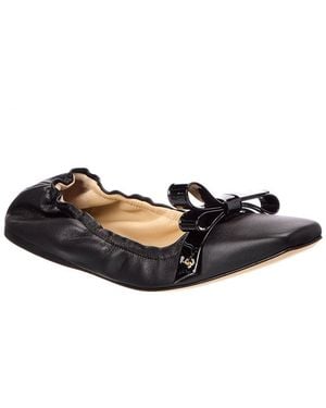 Jimmy Choo Adalee Leather Ballet Flat - Black