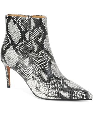 Tiffany & Fred Paris Embossed Leather Bootie - Black
