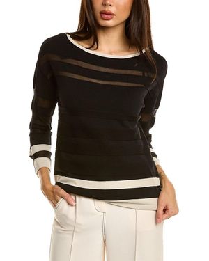 Joseph Ribkoff Shadow Stripe Jumper - Black