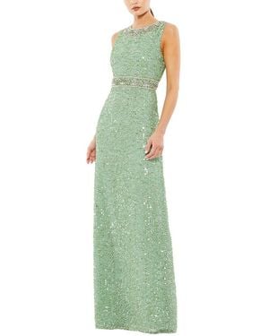 Mac Duggal Sequined Gown - Green