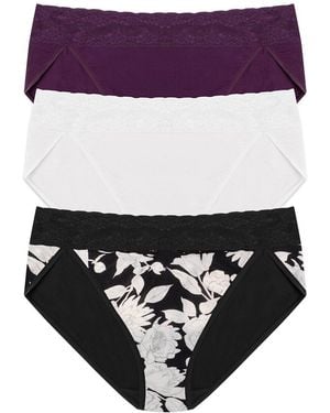 Natori 3Pk Bliss Perfection French Bikini Brief - Purple
