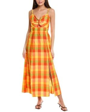 1.STATE Twist Neck Maxi Dress - Orange