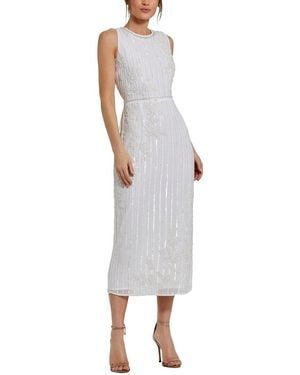 Mac Duggal Embellished Midi Dress - White