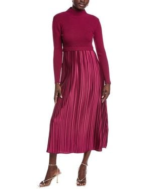 Nanette Lepore Pleated Maxi Dress - Red