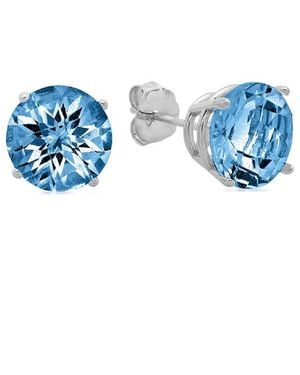 MaxColor 10k 4.10 Ct. Tw. Londen Blue Topaz Studs