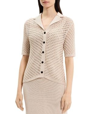 Theory Knit Camp Shirt - Natural