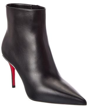 Christian Louboutin Miss Z 90 Leather Bootie - Black