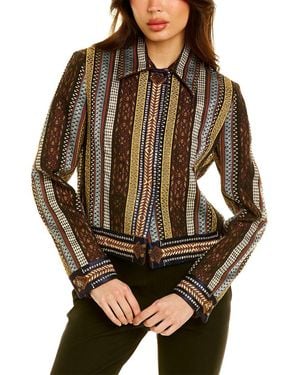 Etro Silk-blend Jacket - Brown