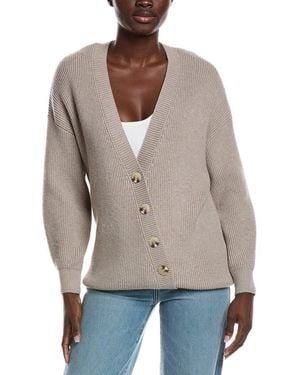 525 America Evelyn Asymmetrical Luxe Oversized Cardigan - Grey