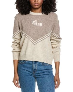 Brodie Cashmere Ski Club Wool & Cashmere-Blend Jumper - Blue