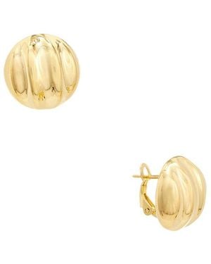 Italian Silver 14K Plated Earrings - Metallic