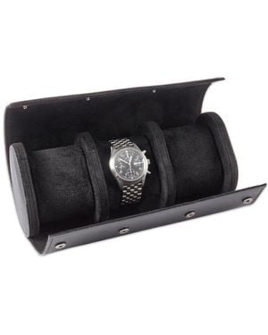 Bey-berk Milani Leather Watch Roll - Black