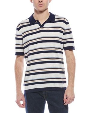 Slate & Stone Linen-blend Polo Shirt - Blue