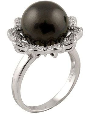 Splendid 12Mm Pearl Cz Ring - Multicolor