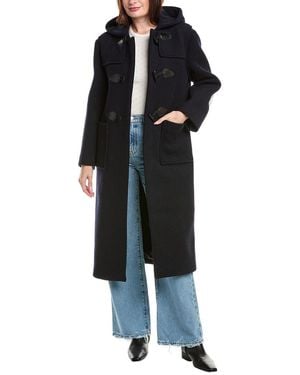 Sandro Toggle Wool-Blend Coat - Black
