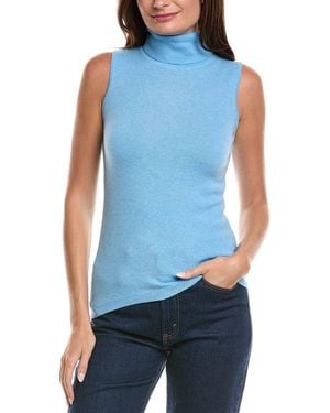 Forte Turtleneck Cashmere Jumper Vest - Blue