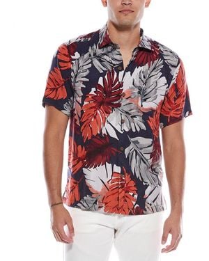 Tommy Bahama Ferona Fronds Silk Camp Shirt - Red