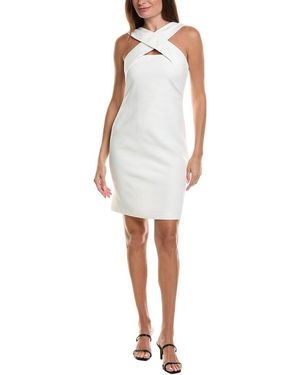 Halston Andie Crepe Dress - White