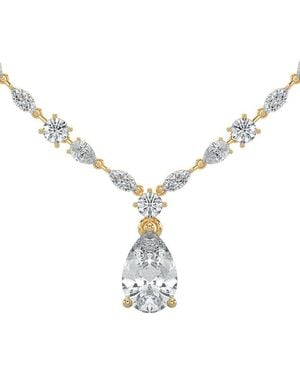 Sabrina Designs Lab Grown Diamonds 14K 20.76 Ct. Tw. Lab-Grown Diamond Drop Necklace - Metallic