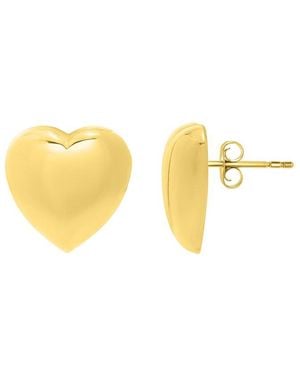 Italian Gold Over Silver 14k Studs - Metallic